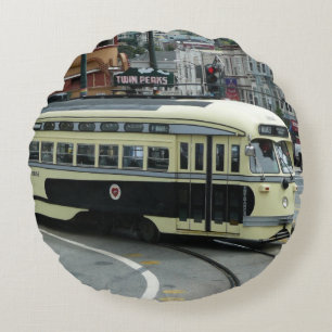 San Francisco Cable Car Round Cushion