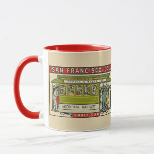 San Francisco Cable Car Vintage Travel   Mug