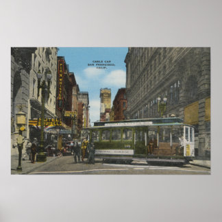 San Francisco, CACable Car Turnaround View Poster