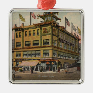 San Francisco, CAChinatown AdSing Fat Co. Metal Tree Decoration