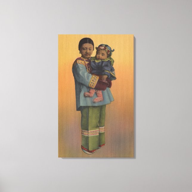 San Francisco, CAChinese Woman & Baby Canvas Print (Front)