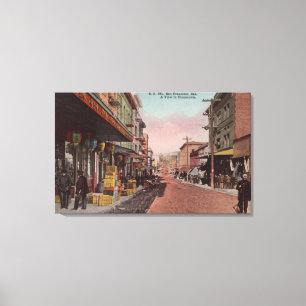 San Francisco, CADirt Road View of Chinatown Canvas Print