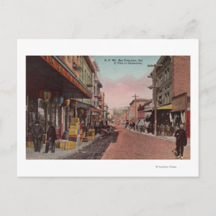 San Francisco, CADirt Road View of Chinatown Postcard