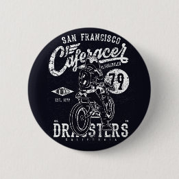 San Francisco Cafe Racer Motor California 6 Cm Round Badge