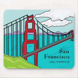 San Francisco Cali golden gate bridge mousepad