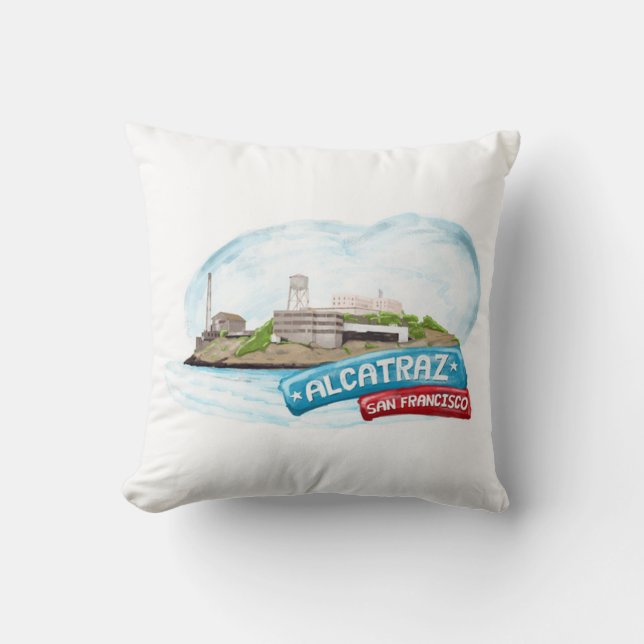 San Francisco Califorina Landmarks Cushion (Front)