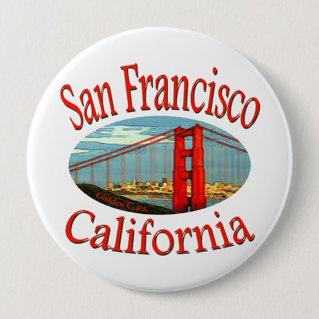 San Francisco California 10 Cm Round Badge (Front)