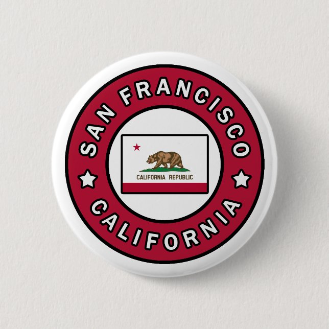 San Francisco California 6 Cm Round Badge (Front)
