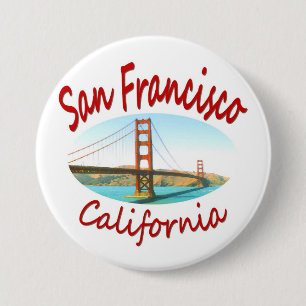 San Francisco California 7.5 Cm Round Badge