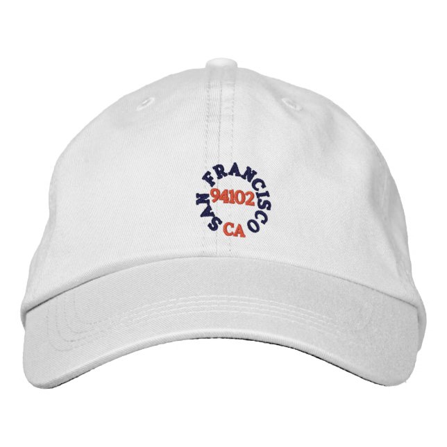SAN FRANCISCO CALIFORNIA, 94102 EMBROIDERED HAT (Front)