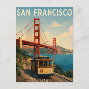 San Francisco California Bay Bridge Coastal City Postcard