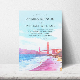 San Francisco California CA Destination Wedding Invitation