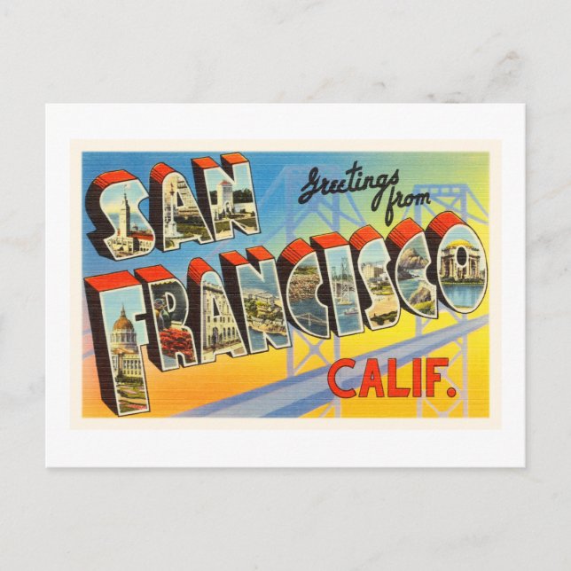 San Francisco California CA Old Travel Souvenir Postcard (Front)
