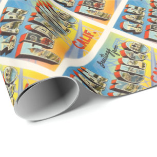 San Francisco California CA Old Travel Souvenir Wrapping Paper