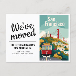 San Francisco California - Cable Car We've Moved Postcard