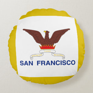 San Francisco (California) City flag   Round Cushion