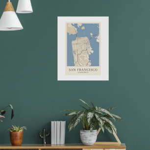 San Francisco California City Map Poster Minimal