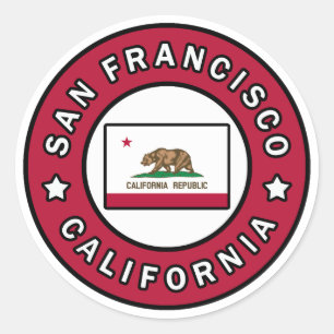 San Francisco California Classic Round Sticker