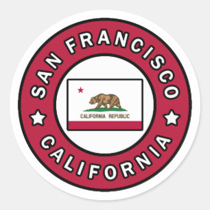 San Francisco California Classic Round Sticker