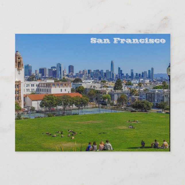 San Francisco, California, Dolores Park Postcard (Front)