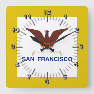 San Francisco (California) flag Large Clock