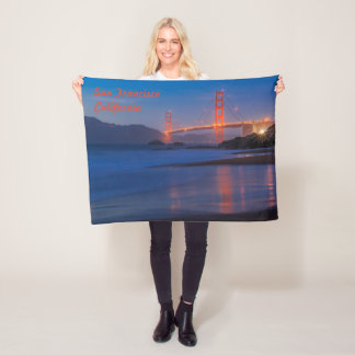 San Francisco California Golden Gate Bridge Fleece Blanket