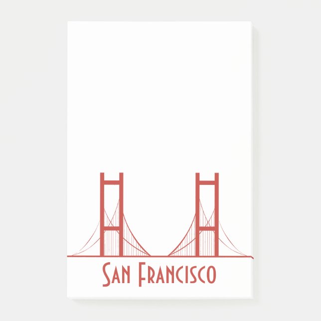 San Francisco California Golden Gate Bridge Post-it Notes (Front)