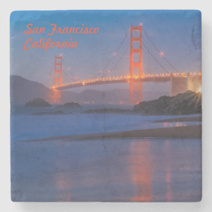 San Francisco California Golden Gate Bridge Stone Coaster