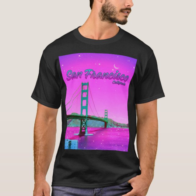 San Francisco California Golden Gate Bridge  T-Shirt (Front)