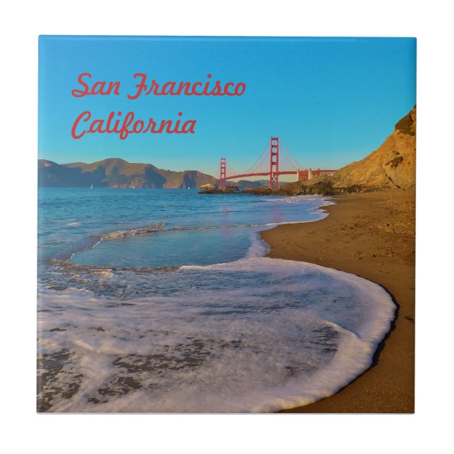 San Francisco California Golden Gate Bridge Tile (Front)