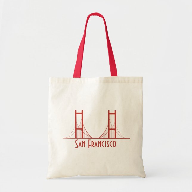 San Francisco California Golden Gate Bridge Tote Bag (Front)