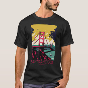 San Francisco California Golden Gate Bridge Travel T-Shirt