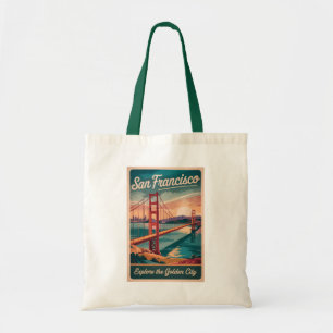San Francisco California Golden Gate Bridge Travel Tote Bag