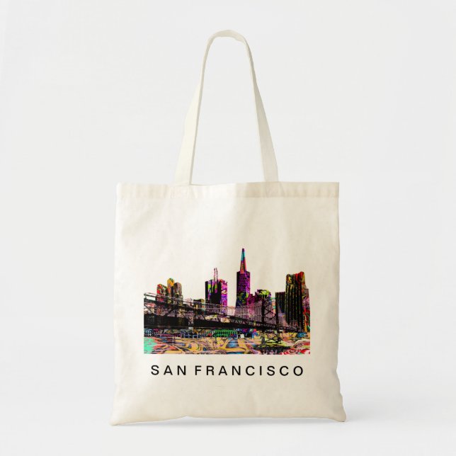 San Francisco, California in graffiti Tote Bag (Front)