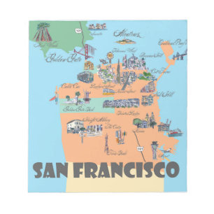 San Francisco California Map Notepad