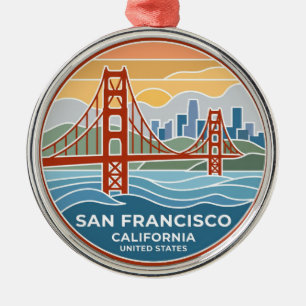San Francisco California Metal Tree Decoration