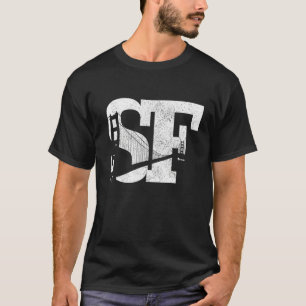 San Francisco California SF Golden Gate Bridge Vin T-Shirt