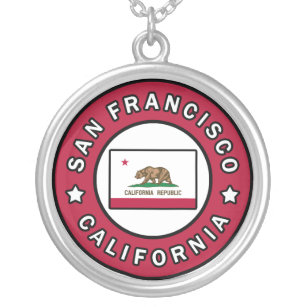 San Francisco California Silver Plated Necklace