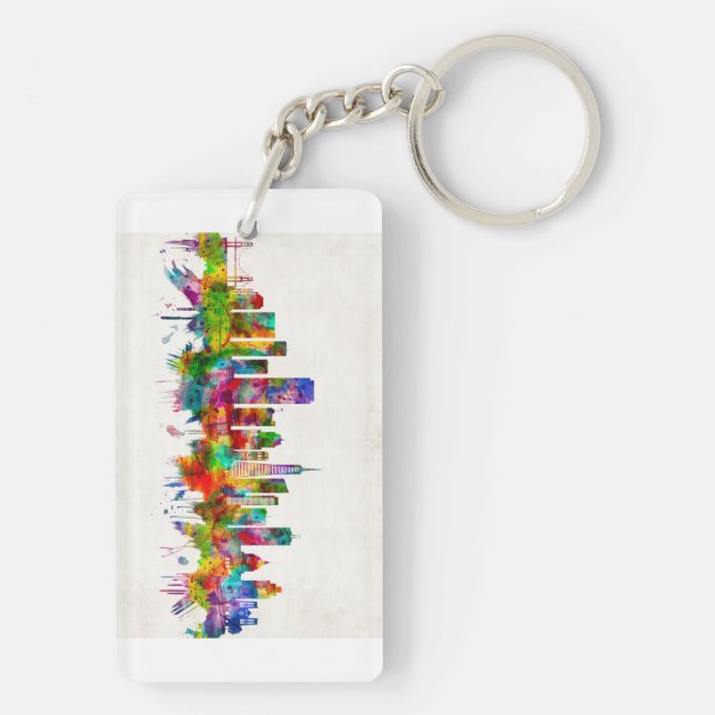 San Francisco California Skyline Key Ring (Back)