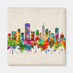 San Francisco California Skyline Magnet
