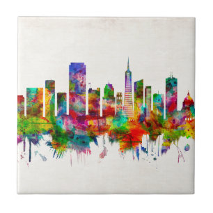 San Francisco California Skyline Tile