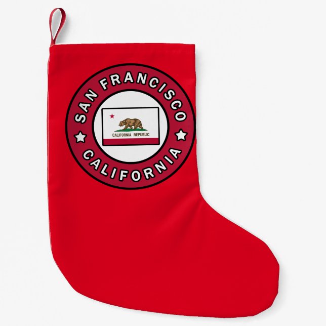 San Francisco California Small Christmas Stocking (Front)