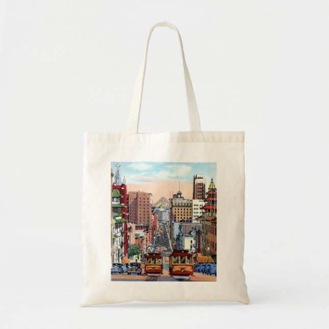 San Francisco California Street cars Tote Bag (Front)