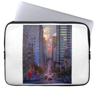 San Francisco California Street Skyline Glitter Laptop Sleeve