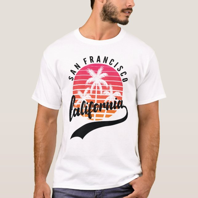 San Francisco, California Sunset Men's T-Shirt (Front)