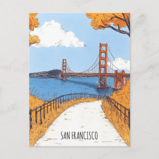 San Francisco California Travel Postcard