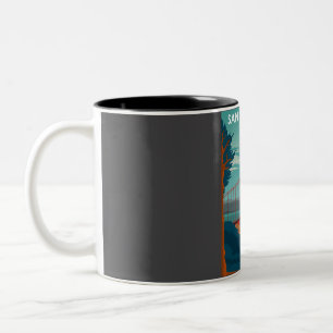 San Francisco California Travel Poster Golden Gate Two-Tone Coffee Mug