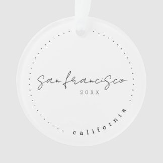 San Francisco, California Travel USA Simple Ornament