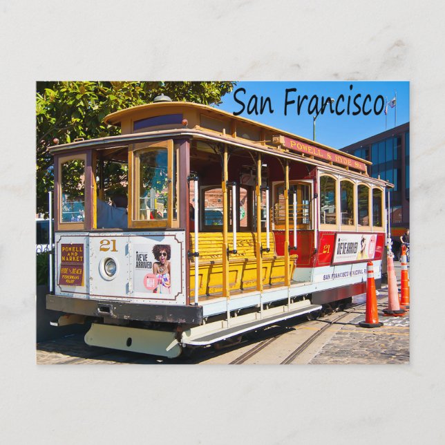 San Francisco California Trolley Car Postcard (Front)