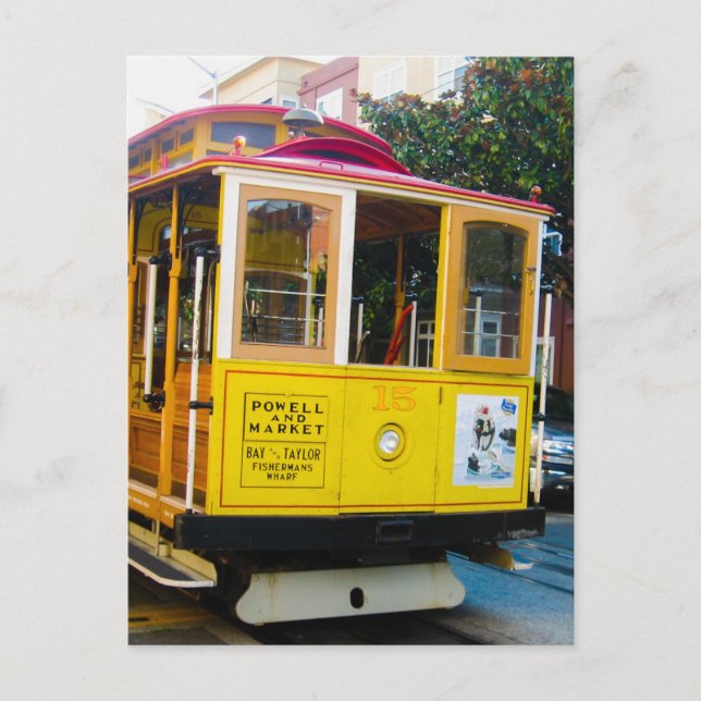 San Francisco California trolley Postcard (Front)